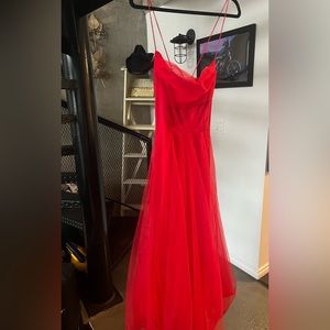 Ballerina Style Red Dress, Size Large